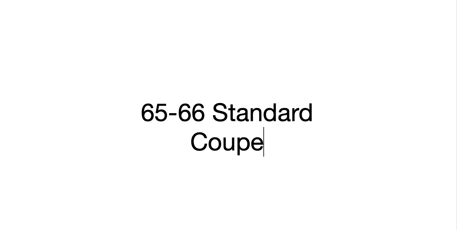 65-66 Standard Coupe 65-66 Standard Coupe