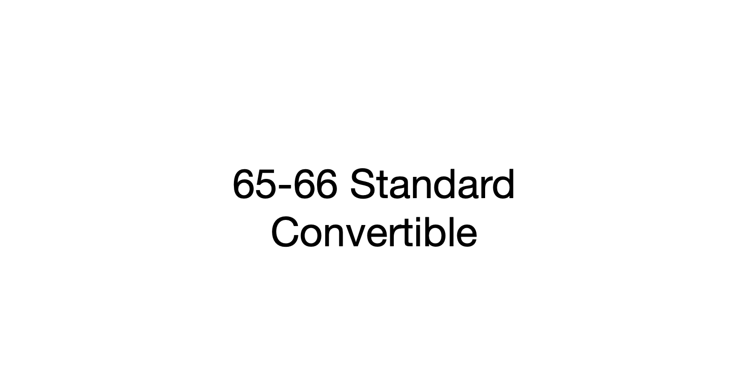 65-66 Standard Convertible 65-66 Standard Convertible