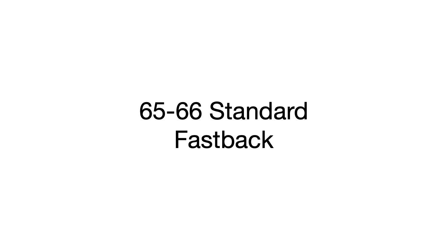 65-66 Standard Fastback 65-66 Standard Fastback