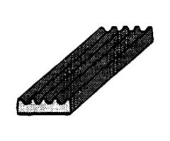 Sponsrubber met zelfklevende strip. 15 x 4 mm