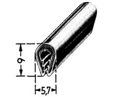 Siertrim P.V.C. chroom U [Op=Op]
