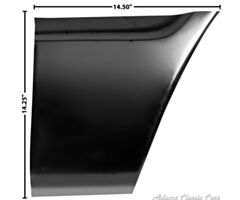 67-72 FENDER REAR LOWER PANEL RH 67-72