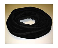 1928-1931 furflex Zwart Pluche tochtband met kraal van 11 en flap, op=op