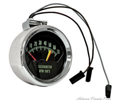 66-66 TACHOMETER 66 CHROME 5600 REDLINE