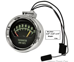 66-66 TACHOMETER 66 CHROME 6200 REDLINE