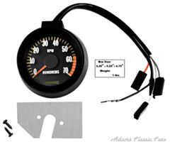 67-67 TACHOMETER 67 BLACK 6000 REDLINE