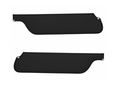 64-66 Sun Visors, CVT, Set, Black
