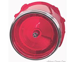 65-65 TAIL LAMP LENS 65 RED W/CHROME RIM