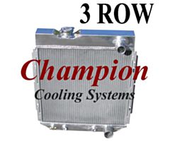 64-66 Radiator, 3-Row, V8, Aluminium