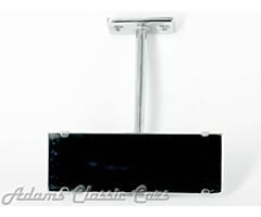 Binnenspiegel Chroom met 10 cm lange voet, glas 11,5x4 cm, Op=Op