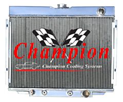 67-69 Radiator, 3-Row, V8 w.AC (24"), Aluminium