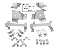 67-68 Roof Trim Bracket Set, 21 pcs, FB