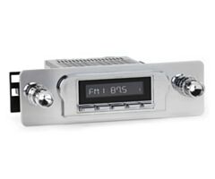 RetroSound Radio voor 60-63 Ford Big-Car (zie info), Chrome met Chrome Drukknoppen