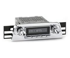 RetroSound Radio voor 61-63 Ford Thunderbird, Chrome met Chrome Drukknoppen