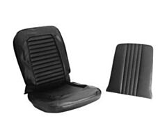 64-65 Upholstery, Buckets + Rear Bench, CPE, Black