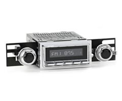 RetroSound Radio voor 68-71 Ford Torino - Ranchero, Chrome met Chrome Drukknoppen