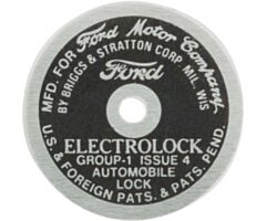 1928-1931 Contactslot Kabel Data Plaat, Electrolock