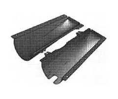 1928-1931 Engine Pan Set, Plain Steel, 2 pcs