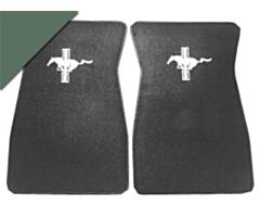 64-73 Floor Mats with Pony Logo, Ivy Gold