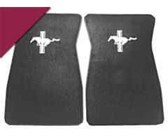 64-73 Floor Mats with Pony Logo, Red