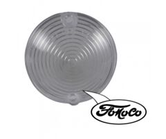 64-66 Parking Lamp Lens, White, with Logo (also 67/68 Cougar)