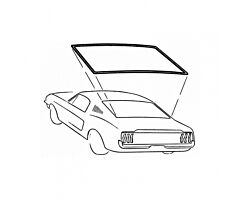 69-70 Achterruit Rubber, Cougar