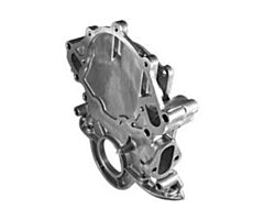 65-67 Timing Chain Cover, with Cast in Timer Pointer, for Iron Waterpump, 289-302-351W V8