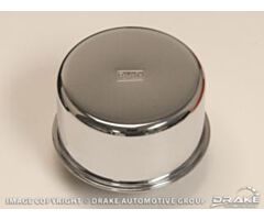 65-67 Oil Cap, 390 V8, Chrome, Open Emissions, Twist-On