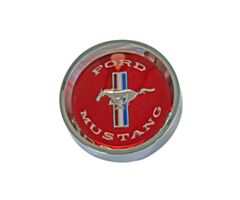 65-66 Styled Steel Wheel Cover Hub Cap, Red