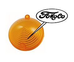 64-66 Parking Lamp Lens, with Logo, Original Tooling