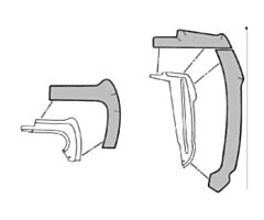 65-66 Spatscherm Rubberkit, 6 pc kit