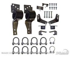 65-66 Exhaust Hanger Kit, V8 with Dual 2.25" Exhaust System