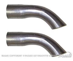 65-66 Exhaust Tail Turned Down Tip, for 2" Pipe, Set