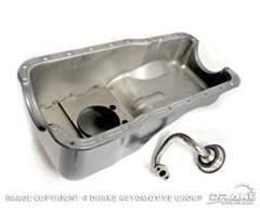 64-73 Oil Pan, No Paint, with Baffle, 260-289-302