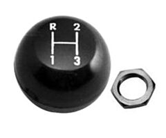 64-67 Transmission Shift Knob, 3-spd, Black