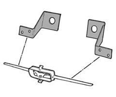 65 Grille Bar Mounting Brackets, pair