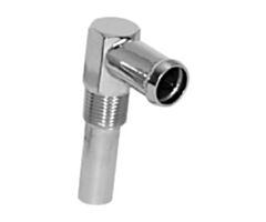 65-73 Heater Hose Elbow, V8, Chrome