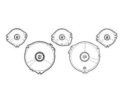 67-68 Instrument Paneellensen Set, met Toerenteller