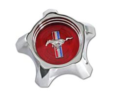 67 Styled Steel Wheel Hub Cap, Red