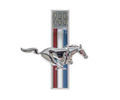 67-68 Running Horse Fender Emblem, 289, RH