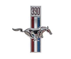 67-68 Running Horse Fender Emblem, 390, RH