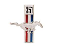 67-68 Running Horse Fender Emblem, 351, RH