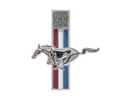 67-68 Running Horse Fender Emblem, 289, LH