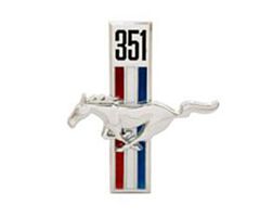 67-68 Running Horse Fender Emblem, 351, LH