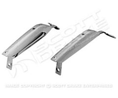 67-68 Bumper Guards, Front, with Holes for Rubber Pad, Set