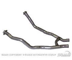 67-68 Exhaust H-Pipe, 390 GT, 2", for use with Factory Spacer