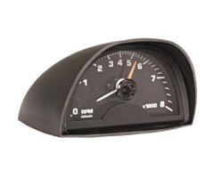 65-70 Tach, Hood Mounted, Black