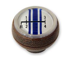 68-69 Transmission Knob, 4-spd, DeLuxe, Wood Look