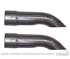 67-73 Exhaust Tail Turned Down Tip, for 2.25" Pipe, Set