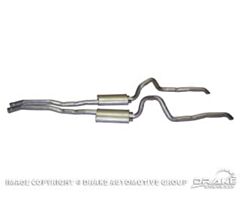71-73 Uitlaat Systeem, 2inch Dubbel, zonder H-Pijp, V8
